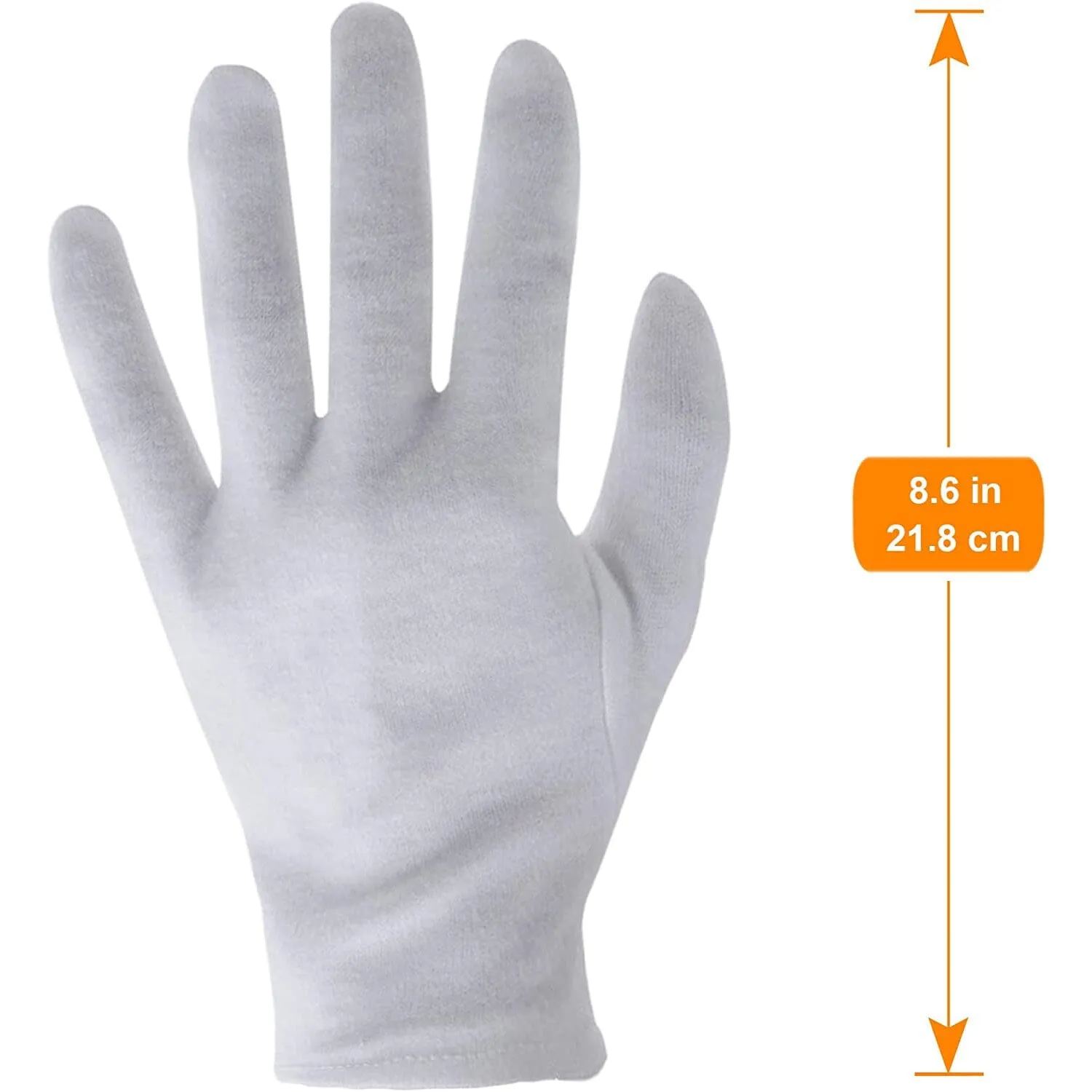 12-Pairs: White Cotton Gloves