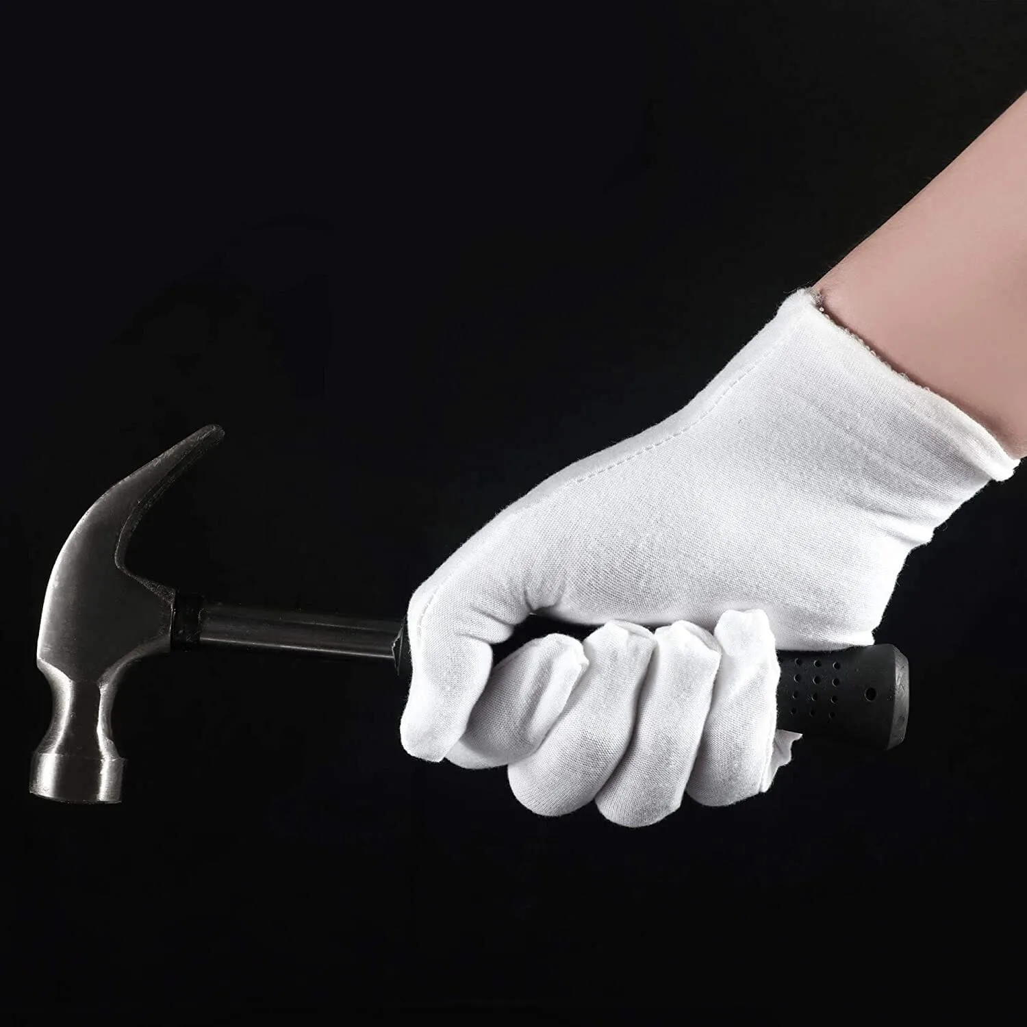 12-Pairs: White Cotton Gloves