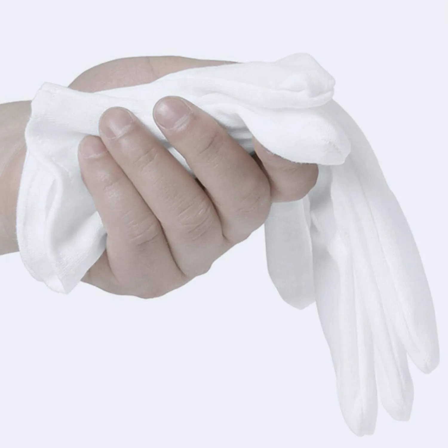 12-Pairs: White Cotton Gloves