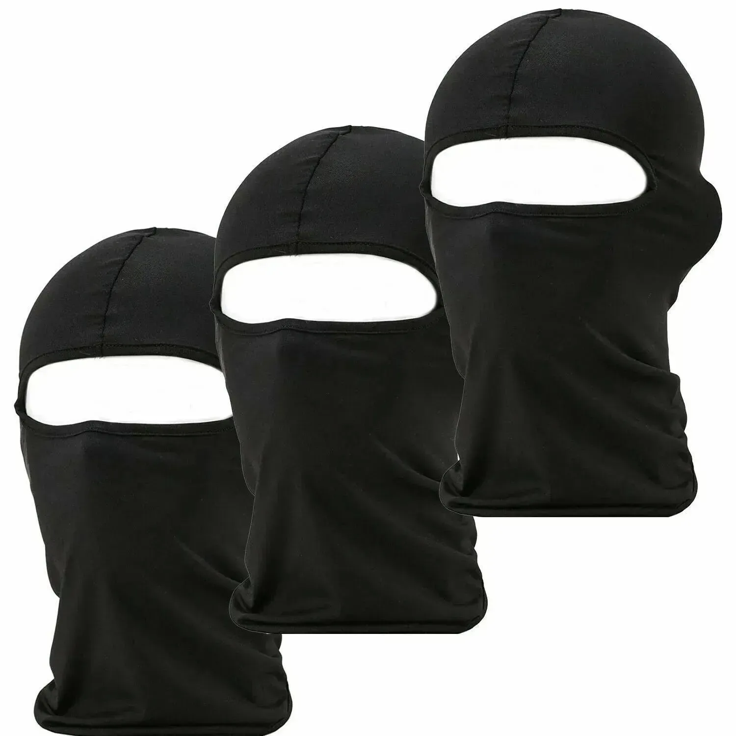 3 Pack Tactical Balaclava Thin Full Face Mask Lightweight Motorcycle Warmer Ski