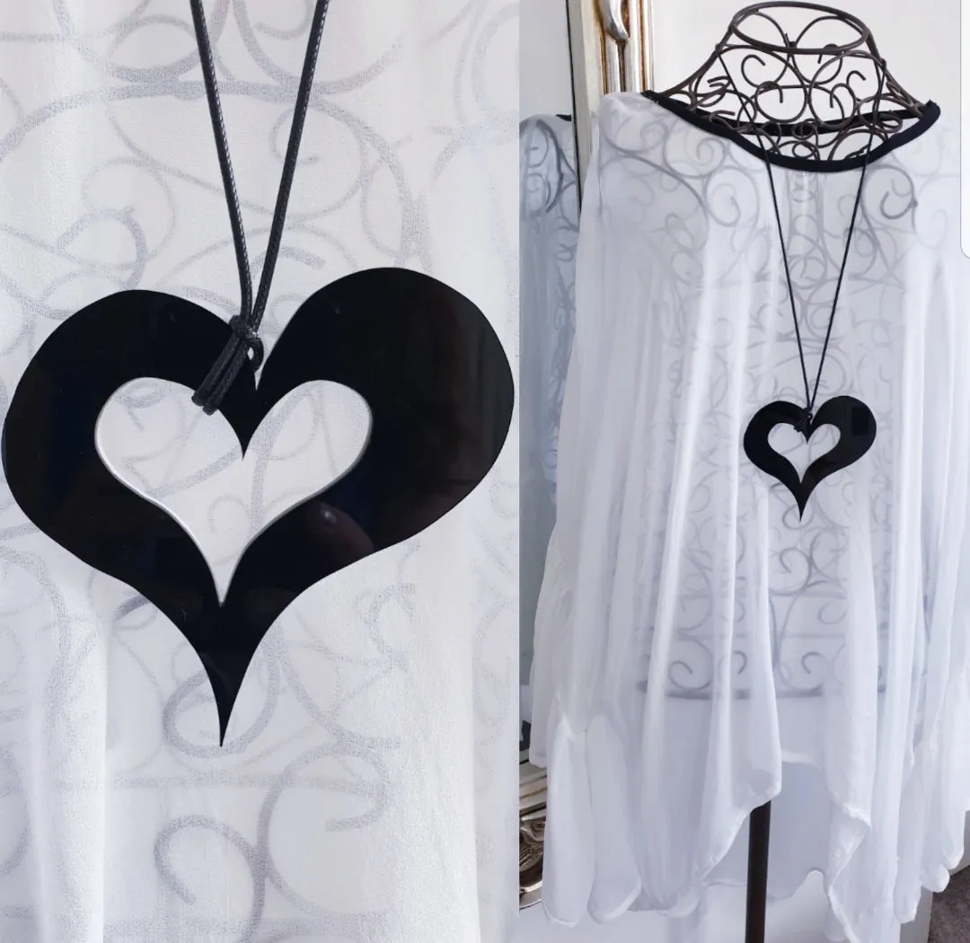 Abstract Heart Statement Necklaces