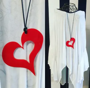 Abstract Heart Statement Necklaces