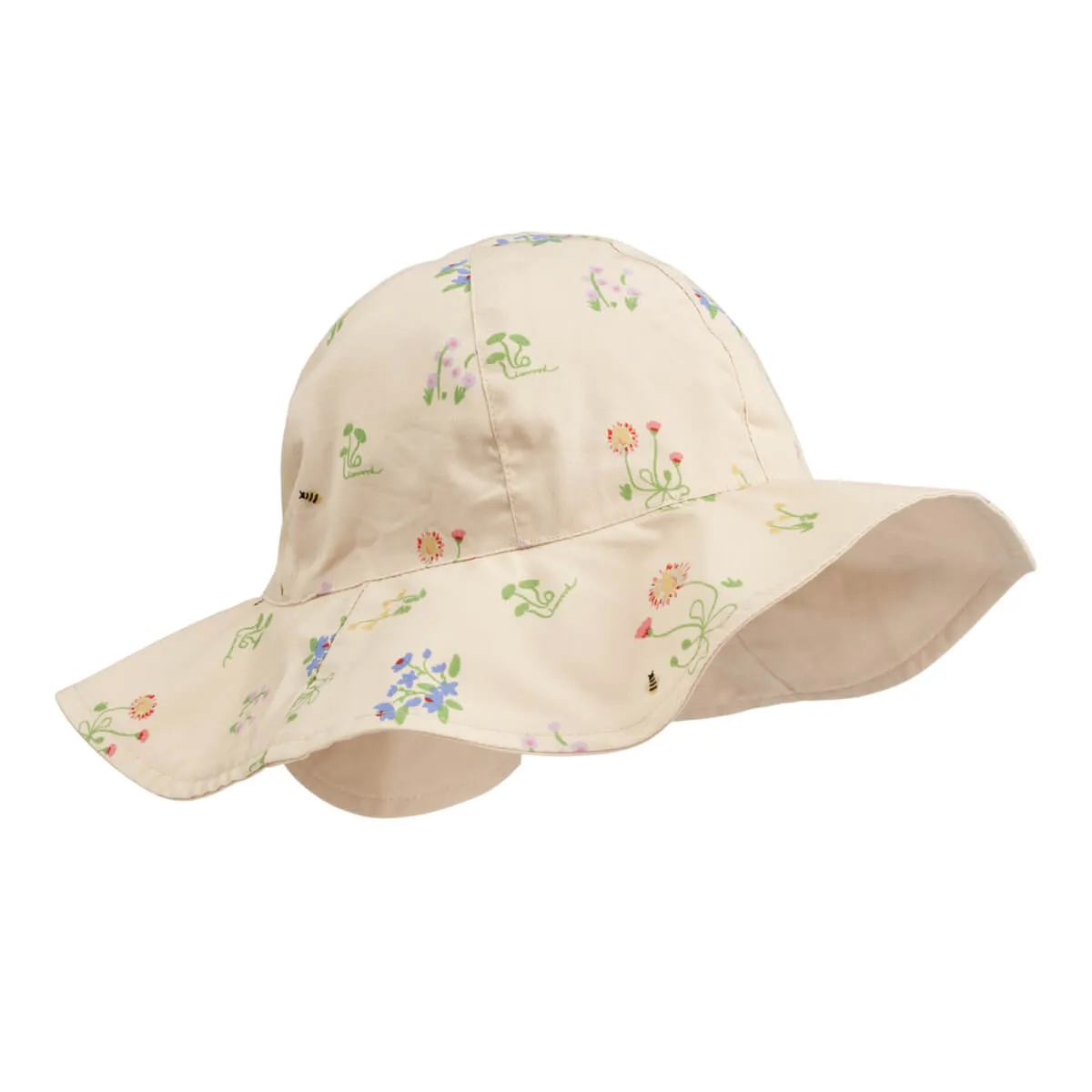 Amelia Reversible Sun Hat in Flora Sandy / Sandy by Liewood