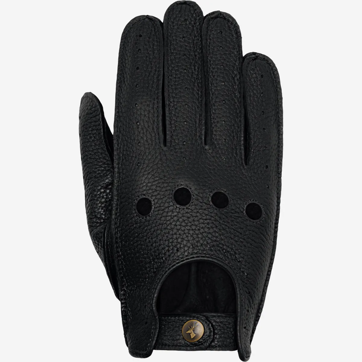 Austin (black) – luxurious driving gloves made of American deerskin leather