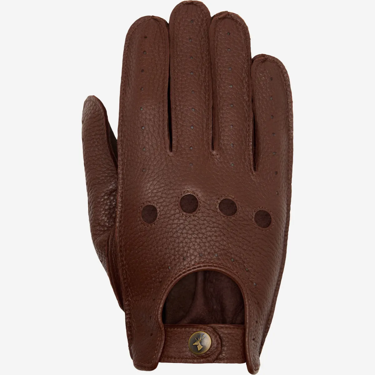 Austin (brown) – luxurious driving gloves made of American deerskin leather