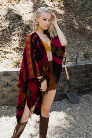 Aztec Inspired Go West Ruana