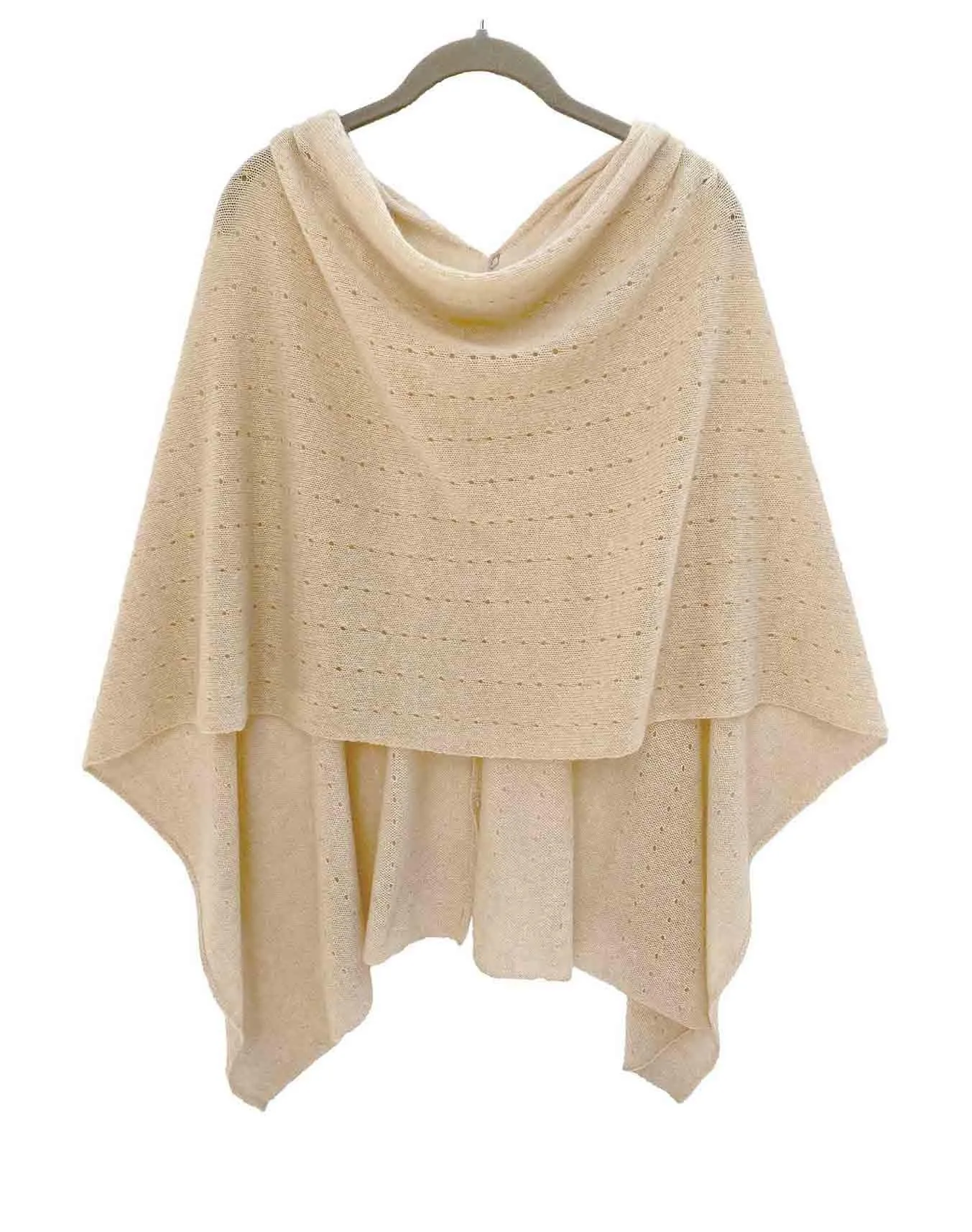 Beige cashmere poncho Multiway