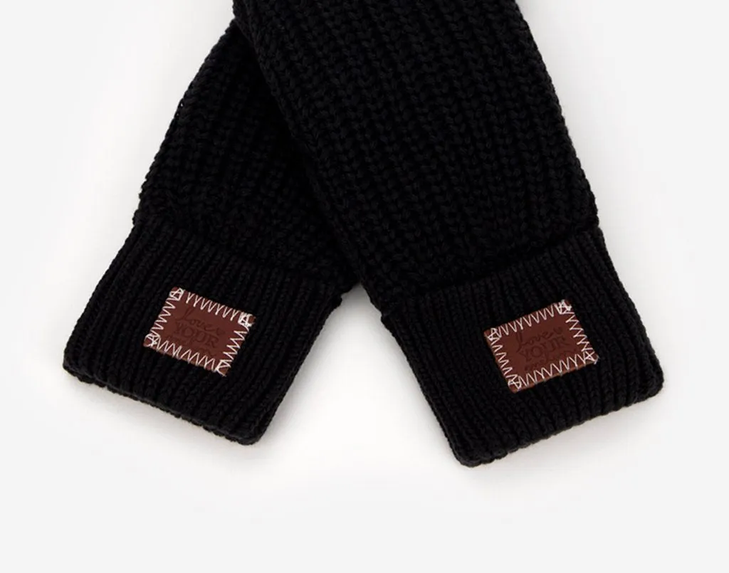 Black Mittens L/XL