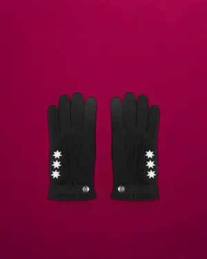 BLACK SHEARLING GLOVES