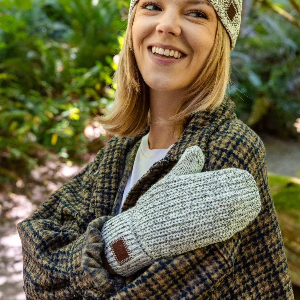 Black Speckled Mittens L/XL