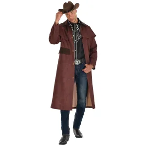 Brown Modern Western Duster Coat for Adults