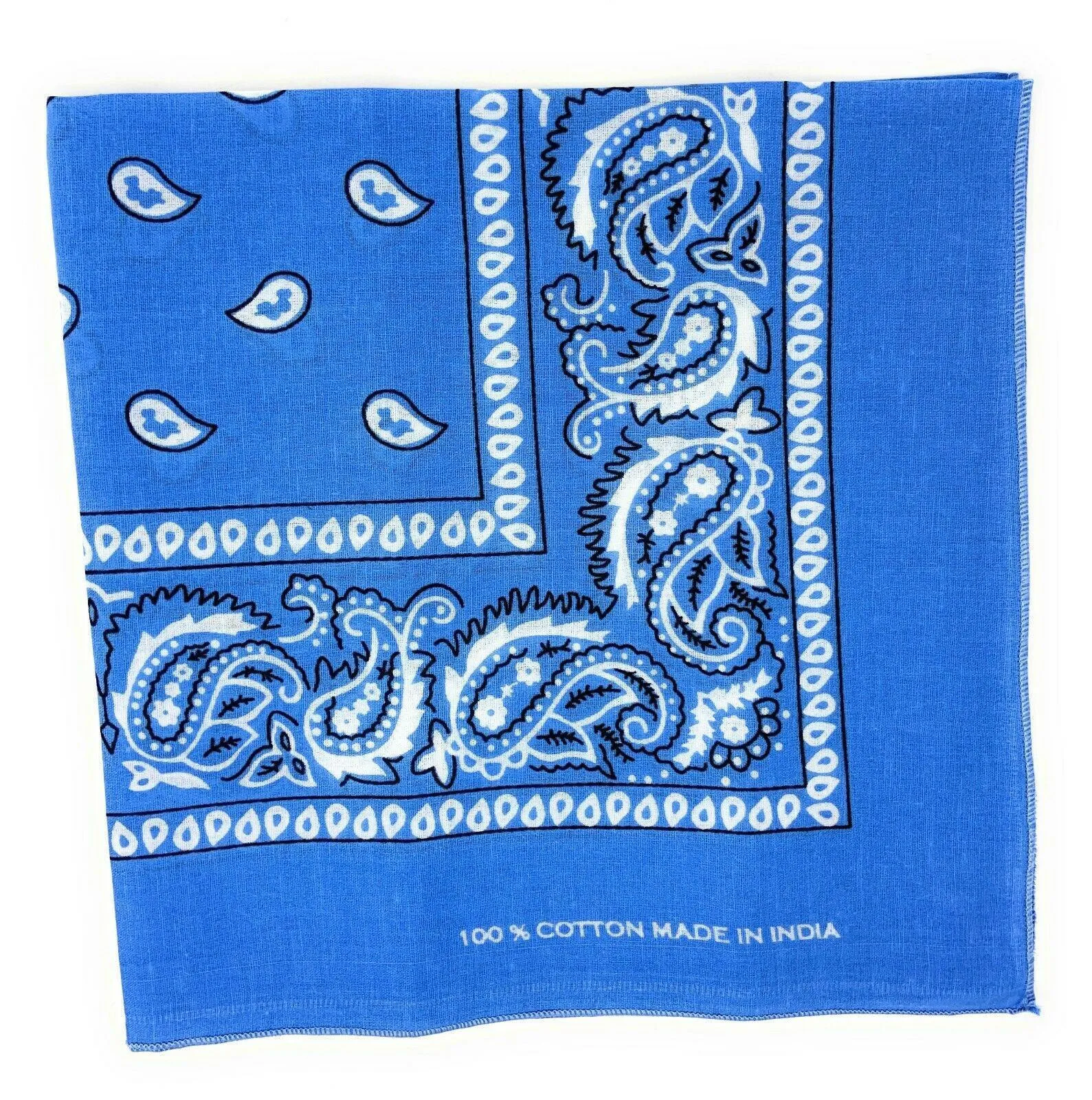 Casaba Paisley Printed Bandana 100% Cotton Neck Head Band Wrap Scarf Biker