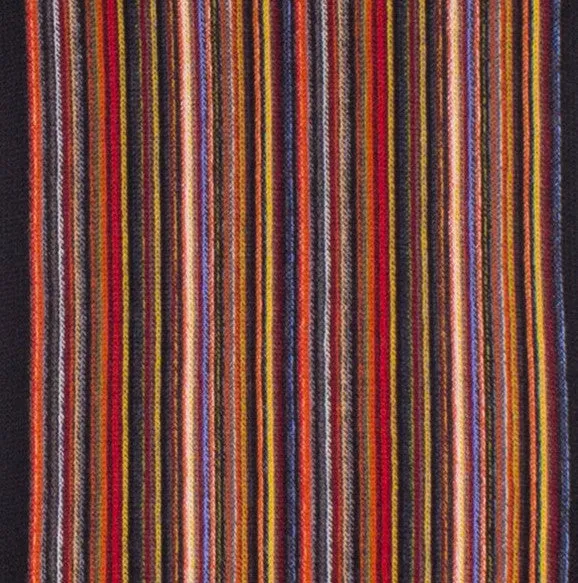 Chelsey Imports Pencil Stripe Wool Knit Scarf with Fringe