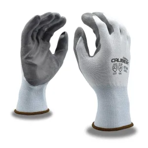 Cordova Caliber 3716 13 Gauge HPPE Shell, PU Palm Coated Machine Knit Gloves, White, 1 Pair