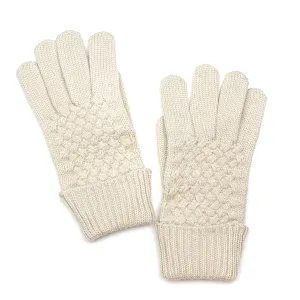 Cream Basketweave Gloves