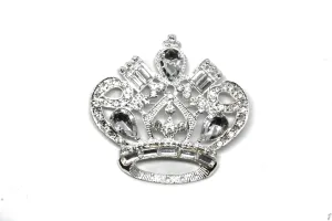 Crown Rhinestone Brooch 3.50" x 3.25"- 1 Piece