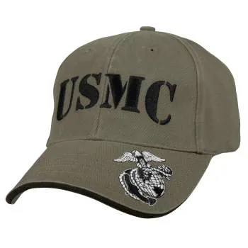 Deluxe Vintage Style USMC Embroidered Low Pro Cap