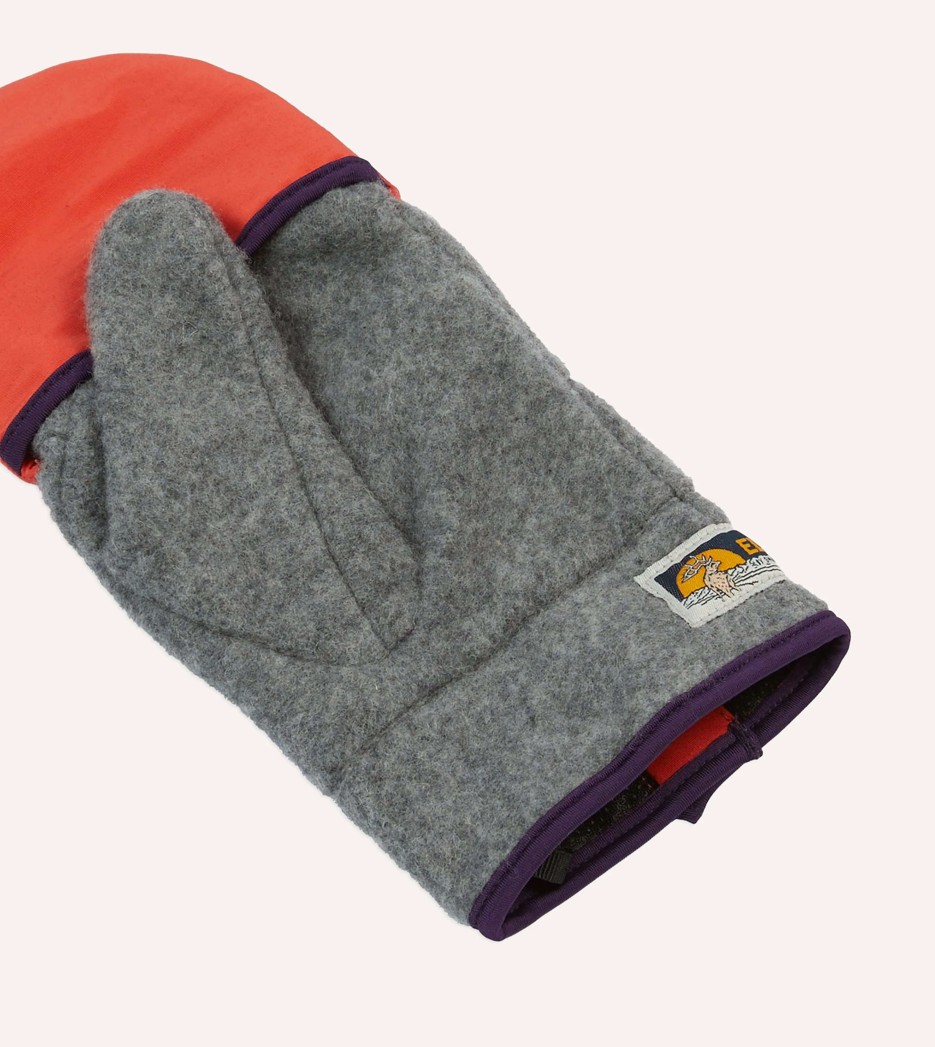 Elmer Grey and Orange Eco Cover Fleece Mitten