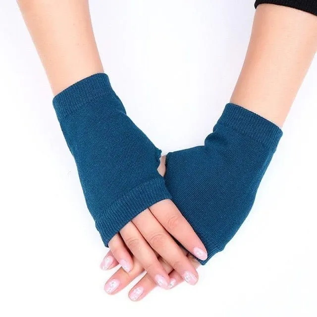 Embroidered Fingerless Gloves