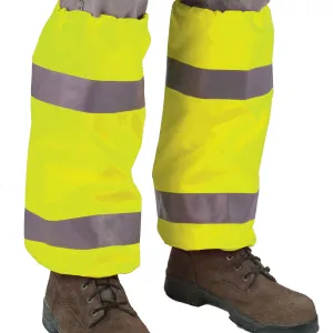 Ergodyne 29083 GloWear 8008 Supplemental Class E Hi-Vis Leg Gaiters, HV Lime