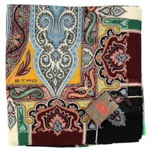 Etro Cashmere Scarf Ornamental Design - Extra Large Square Shawl