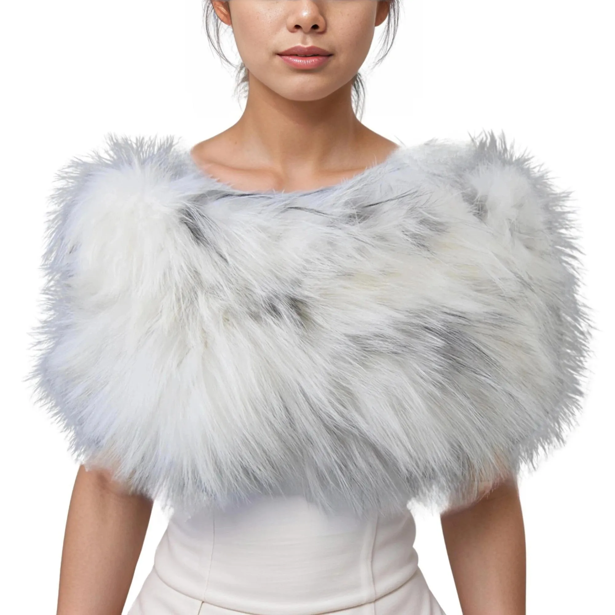 Fashion New Women's Natural Fox Fur Scarf Shawl Women's Fur Shawl Real Fox Fur Natural Fox Fur