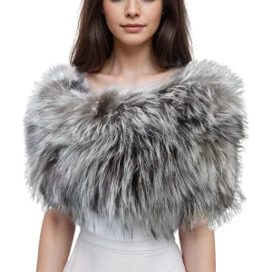 Fashion New Women's Natural Fox Fur Scarf Shawl Women's Fur Shawl Real Fox Fur Natural Fox Fur