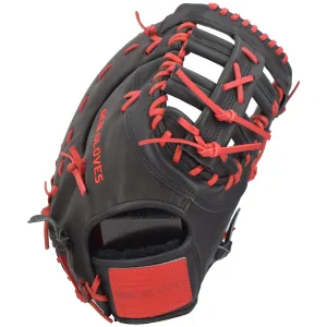 Gem Gloves Softball First Base Mitt/Glove - GEM018 (Black/Red)