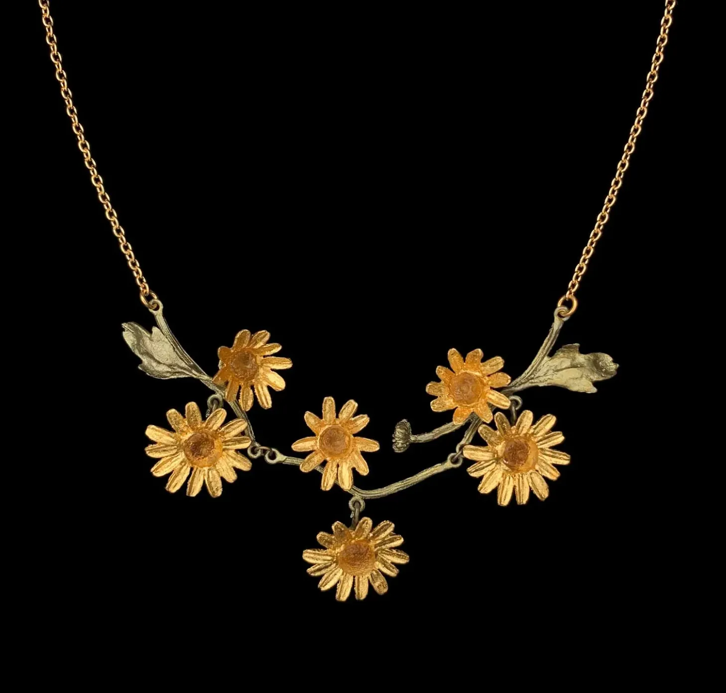 Golden Daisy Statement Necklace