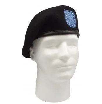 Inspection Ready Black Beret With Flash