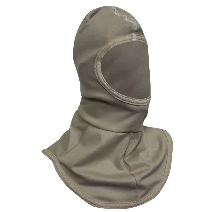 Lightweight FR Balaclava - Fire and Arc Flash Resistant, Single Layer Hood and Bib, Full Face Opening