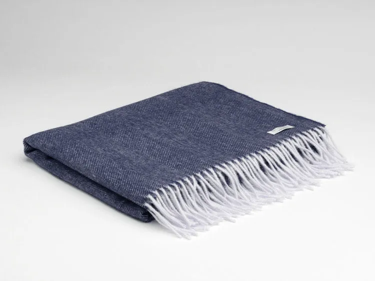 McNutt Herringbone Pashmina Wrap | Navy