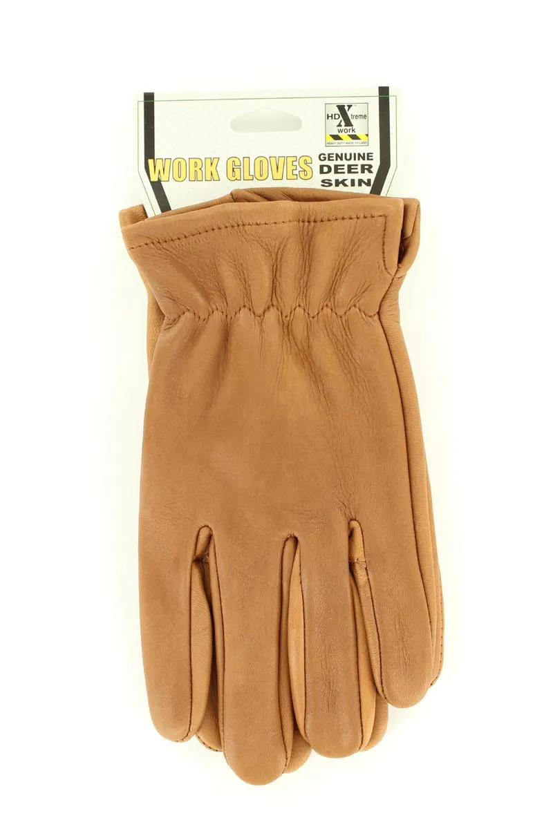 Men's HDXtreme Deerskin Work Gloves in Light Brown