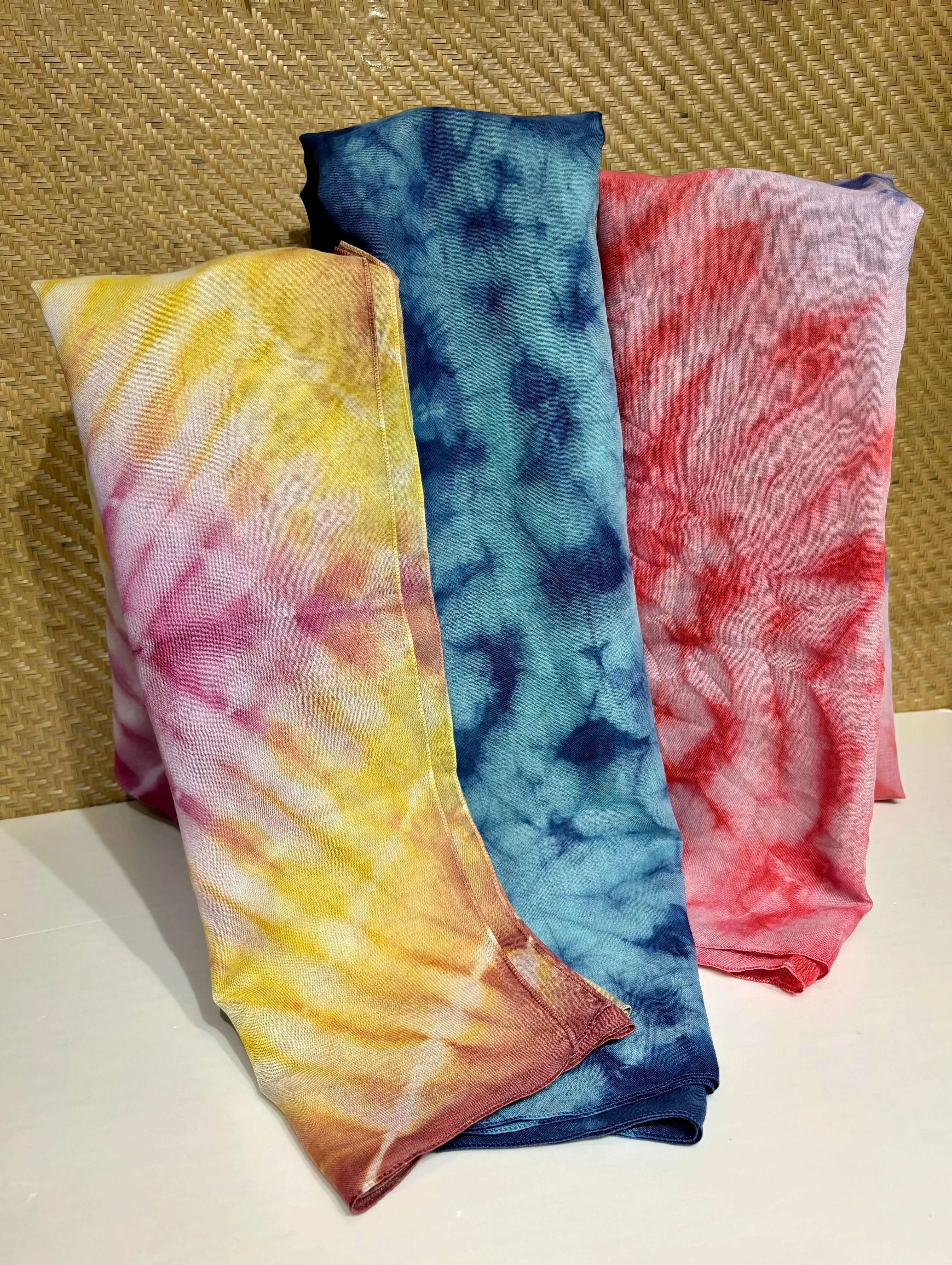 Natural Dye Cotton Scarves (Multi Colour)