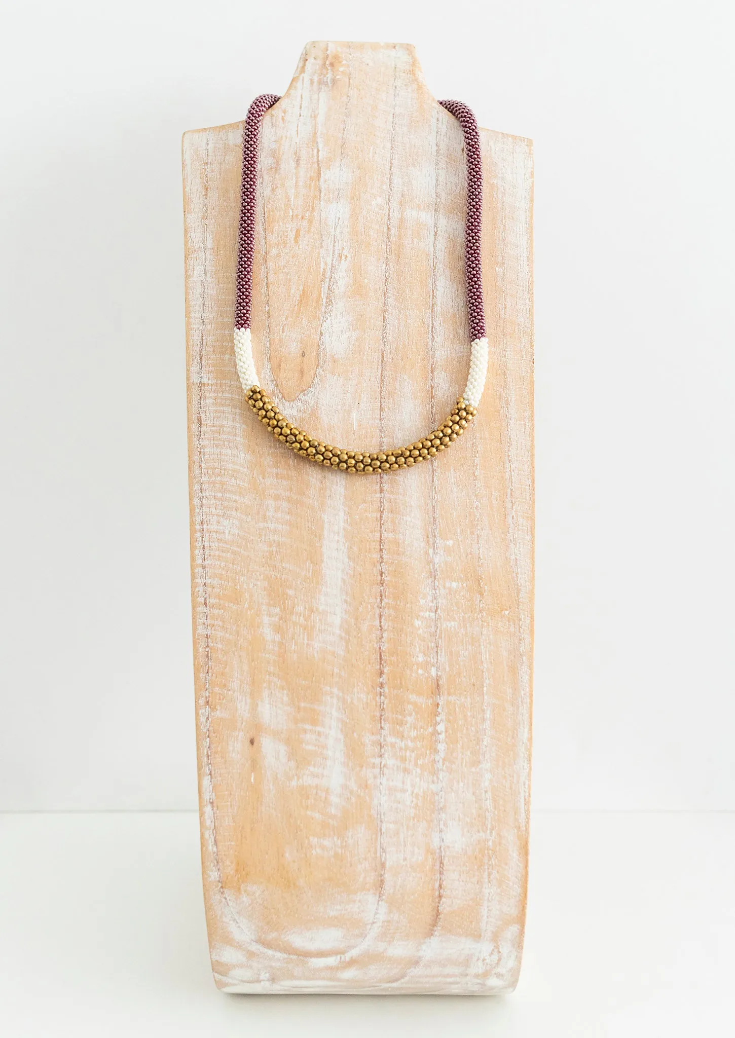 **NEW** <br>The Golden Division Necklace <br> Mulberry