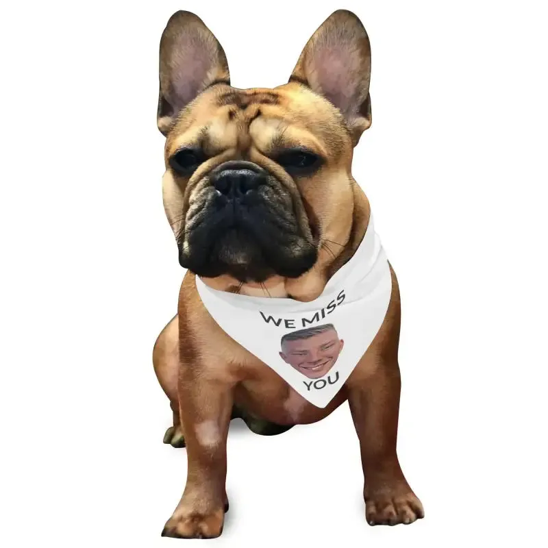 Personalized Dog Bandana for Your Furry Friend Who Misses