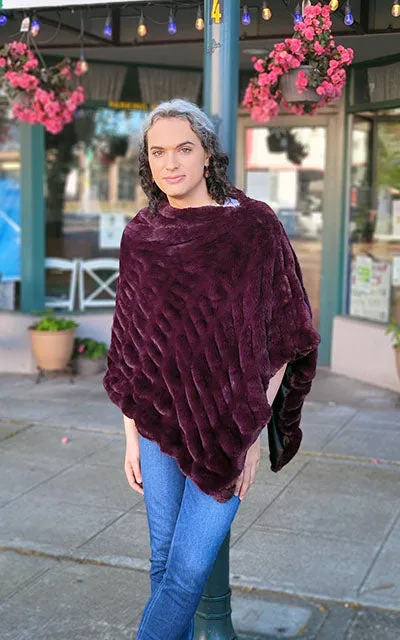 Poncho - Royal Opulence Faux Furs (Sold Out - Merlot!)