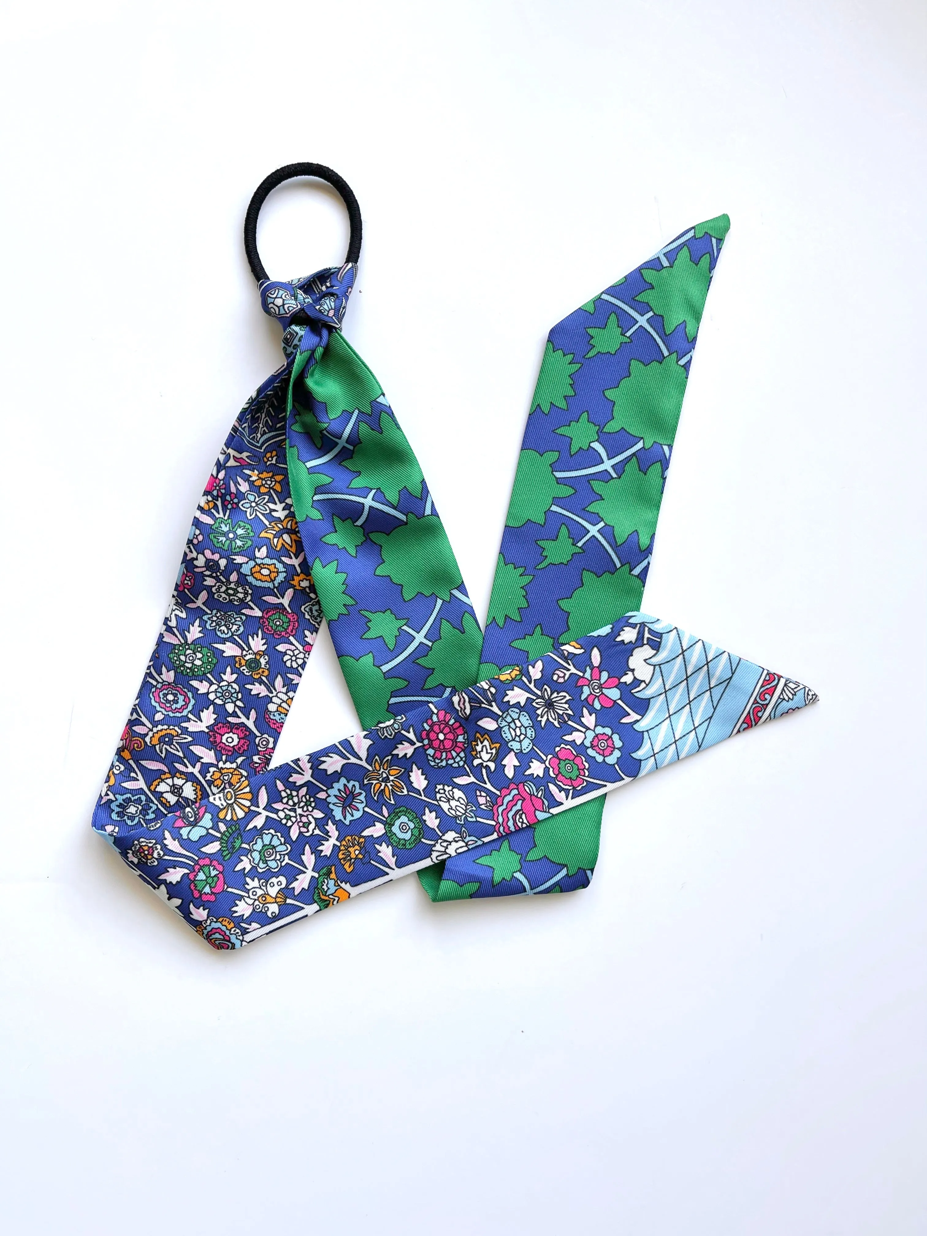 Printed Boho Tie Scarf | Pony Scarf | Hair Tie | Multiple Colors | Multi-Use Accessory | Luxury Designer Hair Accessories