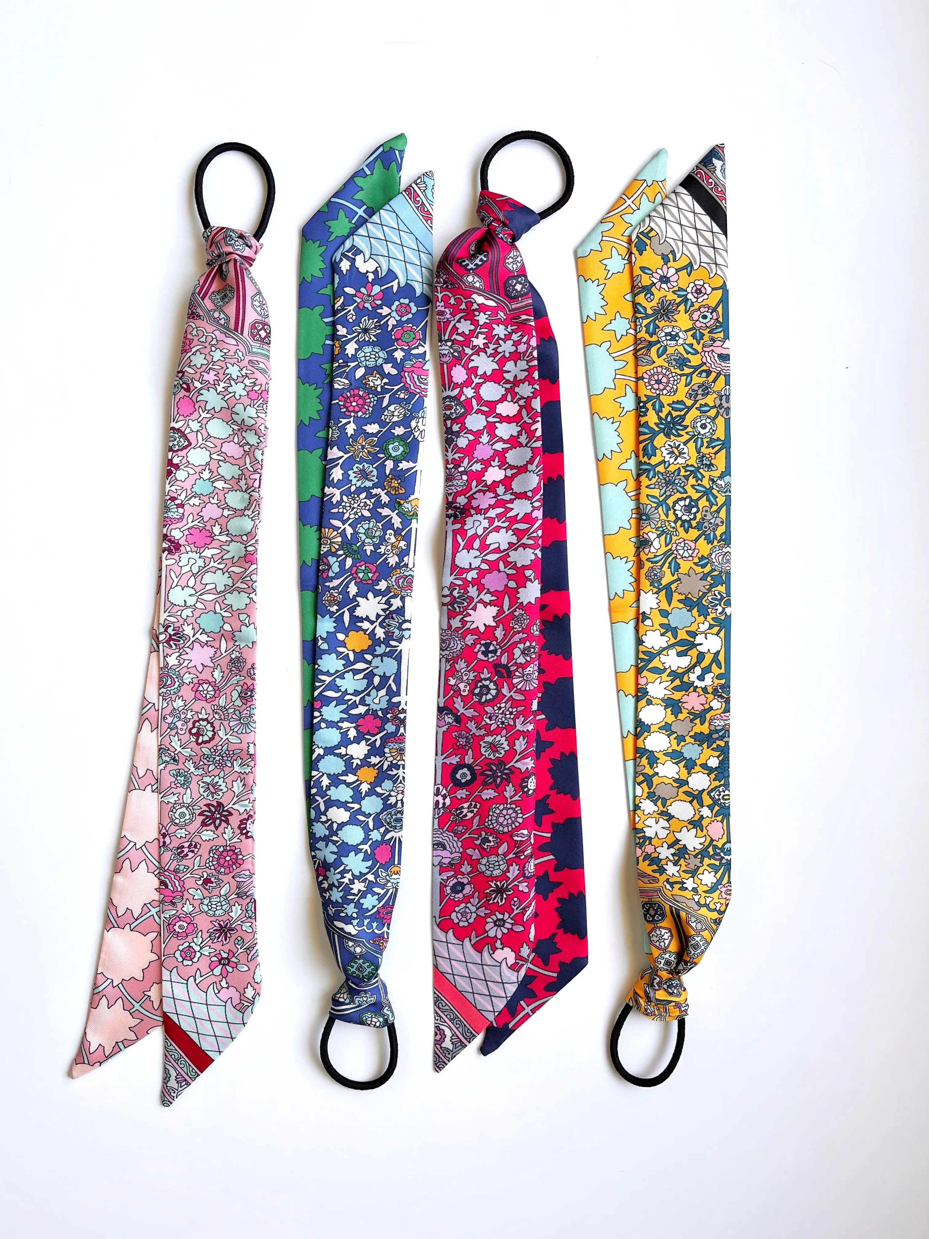 Printed Boho Tie Scarf | Pony Scarf | Hair Tie | Multiple Colors | Multi-Use Accessory | Luxury Designer Hair Accessories