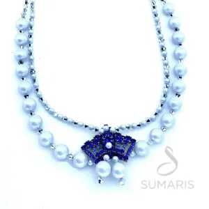 QUIET MAJESTY DREAMY BLUE STATEMENT NECKLACE