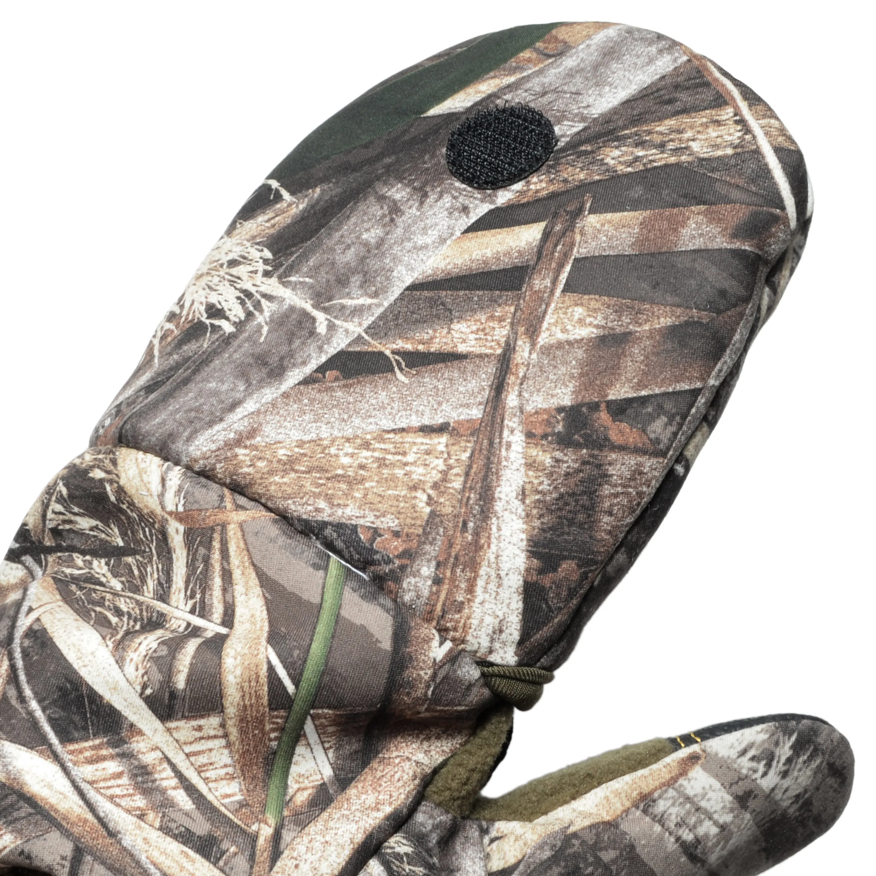 "Bulls-eye" Stretch Fleece Fingerless Pop-Top Mitten - Realtree® MAX-5®