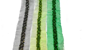 Sequins and Beaded Organza Trim 1.50" - 1 Yard