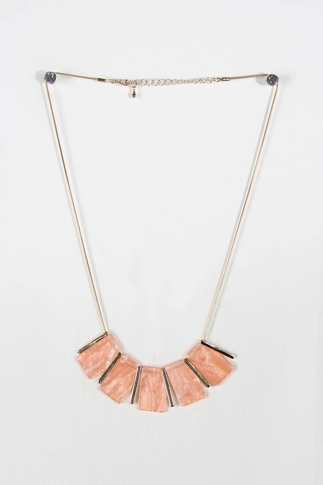 Statement Gemstone And Rod Necklace