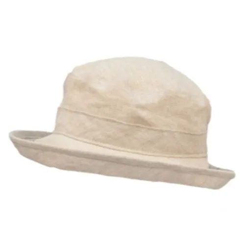 Sun Protection Bowler Hat - Linen Chambray