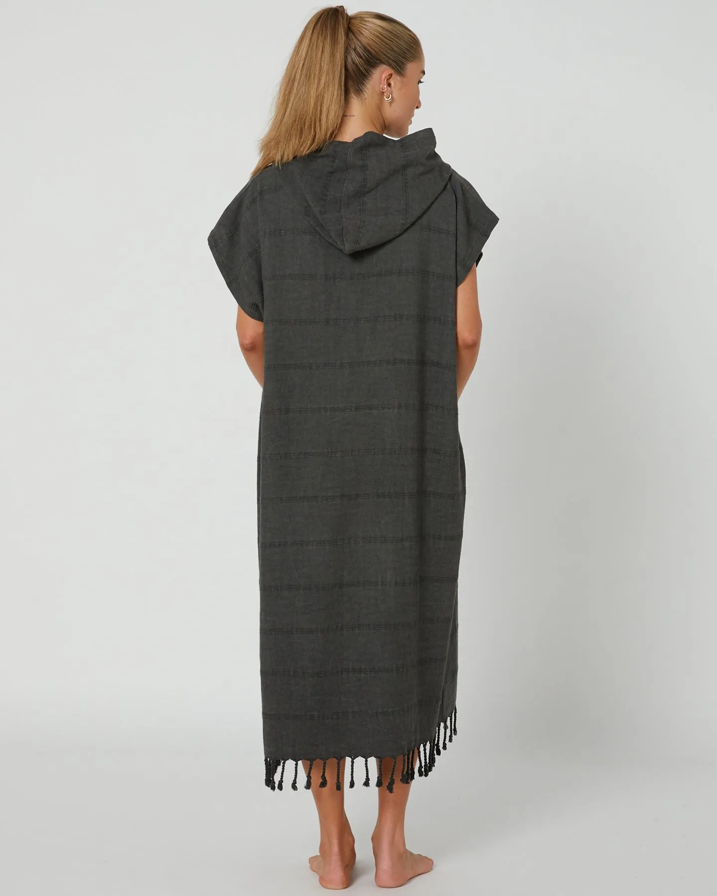 Surf Poncho/Hooded Towel - Charcoal