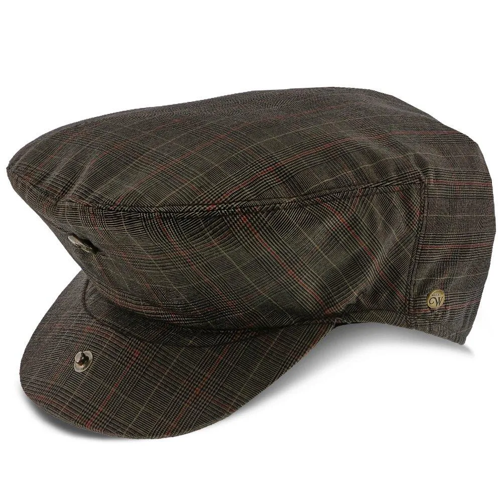 The Fairway - Walrus Hats Brown/Red Plaid Polyester Ivy Cap