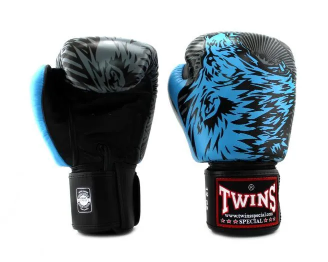 Twins Special Fancy BOXING GLOVES FBGVL3-50 LIGHT BLUE/BLACK