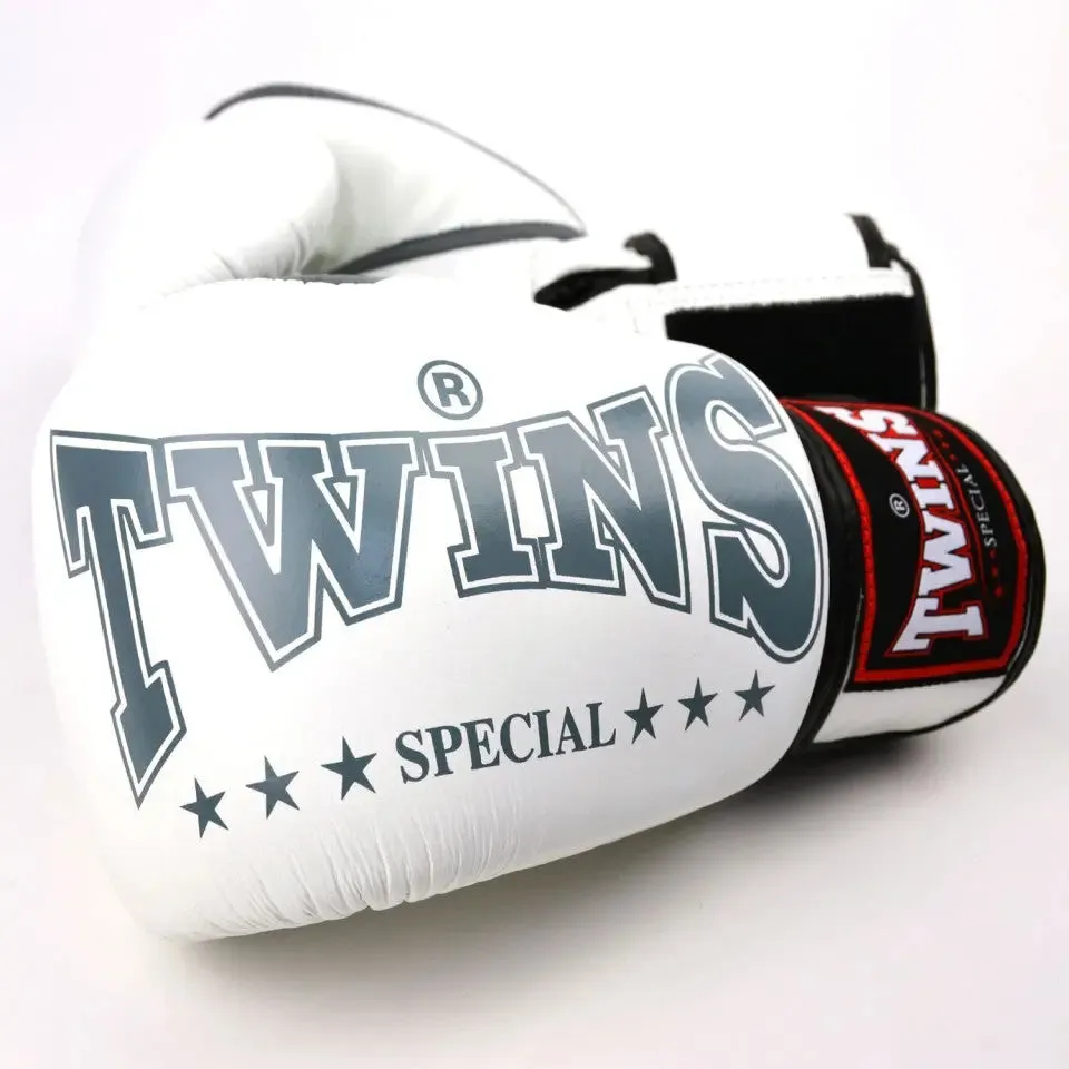 Twins Special Light White-Grey 2-Tone Boxing Gloves