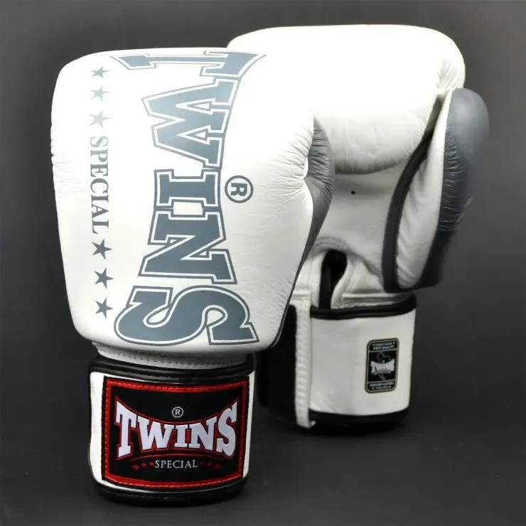 Twins Special Light White-Grey 2-Tone Boxing Gloves