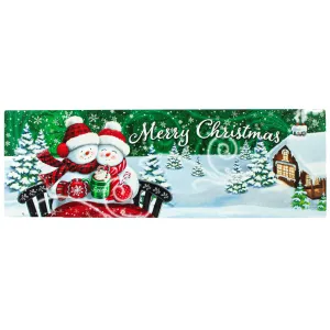 Waterproof Cocoa Snow Couple Signature Sign (5" x 15")